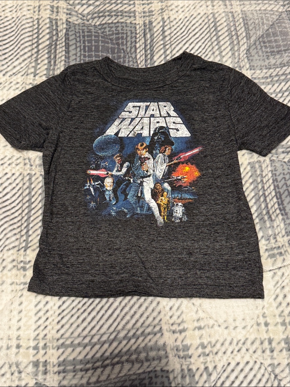 Star Wars Kids Graphic Tee - Black Heather with Multicolor Print